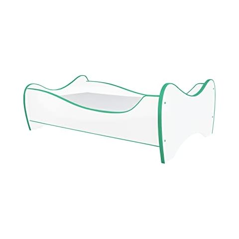 Topbeds MIDI Children's Bed 140x70cm, Green, Foam Mattress, Beech Wood Frame, Sturdy Construction, Safe, Comfortable, Unique Design Cover