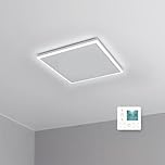 byecold 400W Infrared Panel Heater Built-in Thermostat, LED Light Ceiling Mounted Remote Control with Timer, Energy Efficient Far Infrared Heater Panel Heating Radiators