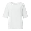 FOCLMP Womens Cotton Linen Summer Tops 3/4 Length ... #2