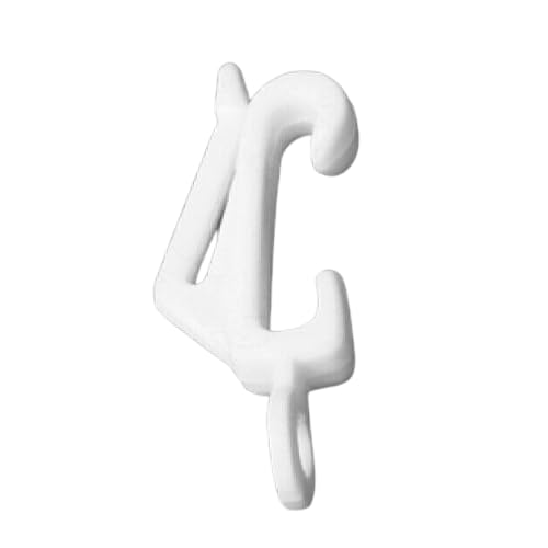 White Plastic Curtain Track Glide Gliders Hooks to Fit Harrison Drape White/Silver Track (50)