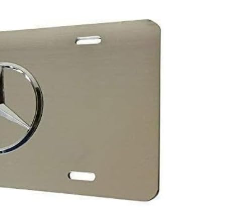 3D Raised Emblem Embossed License Plate Tag Stainless Steel Universal Car Accessories