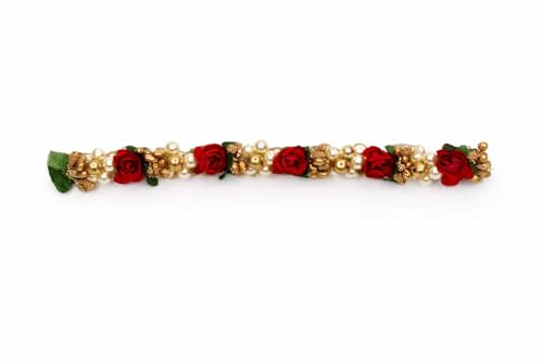 Image of MAJIK Combo of 4Pcs Gajra for Women and Girls Artificial Flower Gajra Beads Hair Gajra for Juda Hair Accessories for Women (1)