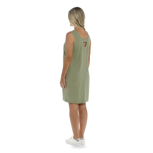 kraftd Women Linen Blend Shift Dress, Sleeveless Ladies Dress, Summer Dresses Womens UK, Ladies Casual (Khaki, 18-Size) - Image 8
