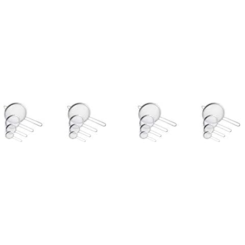 U.S. Kitchen Supply - Set of 4 Premium Quality Fine Mesh Stainless Steel Strainers - 3", 4", 5.5" and 8" Sizes - Sift, Strain, Drain and Rinse Vegetables, Pastas & Tea (Pack of 4) Cover