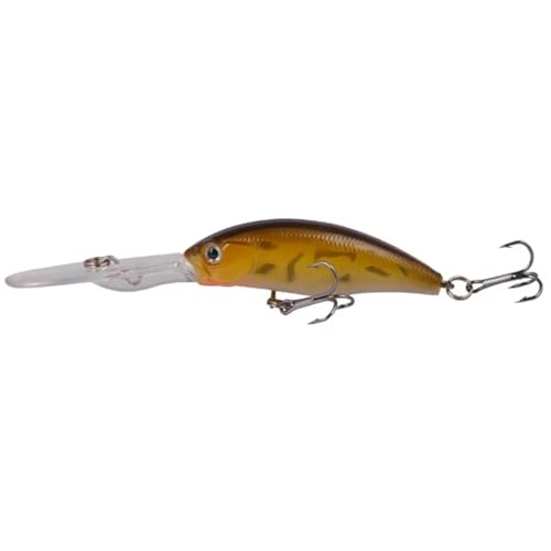 Leurre de pêche 10cm anti-accroche flottant avec longue langue