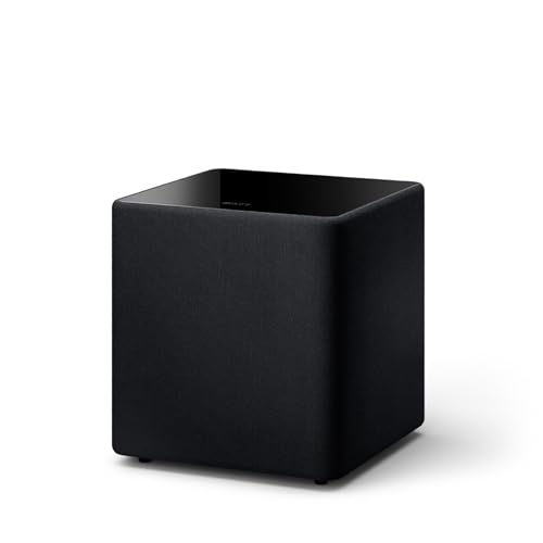 KEF Kube 10 MIE Subwoofer, Schwarz | 300 W RMS-Verstärker Klasse D | 25-cm-Basstreiber | iBX Intelligent Bass Extension | Cinch-Buchse | Musik | Heimkino | Gaming