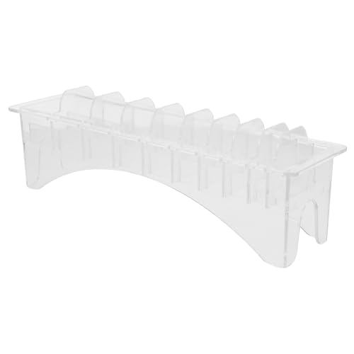 PLAFOPE Positioning Comb Storage Box Plastic Clipper Comb Holder for Barber Shop Salon Compartments Office Desk Organizer