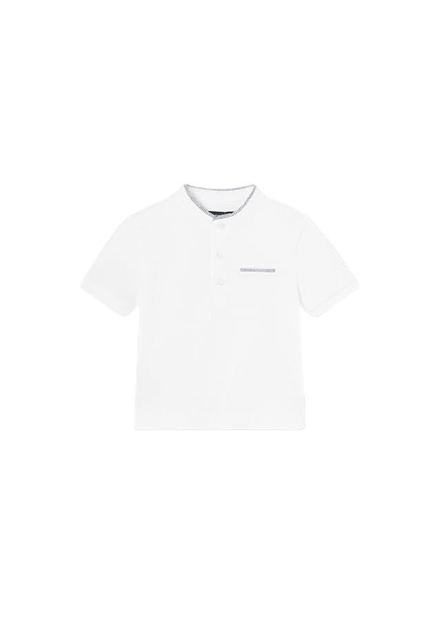 Mayoral Camiseta Polo T Shirt bebé 01104 1104 Algodón 77 Blanco Original PE 2024