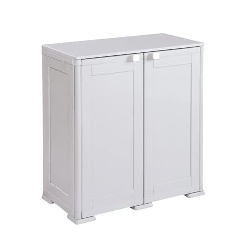 MA MAISON Armadio Basso in Plastica da Esterno 79x43x85,5 cm,