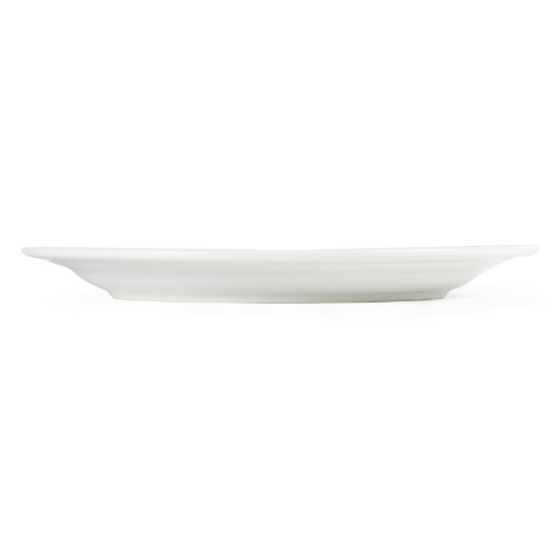 Olympia White Ware Wide Rimmed Service Plates 250mm Porcelain Innovative 12pc - Image 5