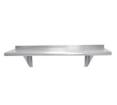 Advance Tabco WS-12-96 Wall-Mounted Shelf, 96" W x 12" D, 1-5/8" Bullnose Front Edge