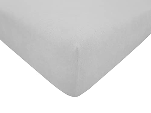 Dukal | Bezug für Massageliegen | 65-70 x 195-200 cm | aus hochwertigem Frottee-Stretch | 75% Baumwolle / 25% Polyester | Farbe: grau Cover