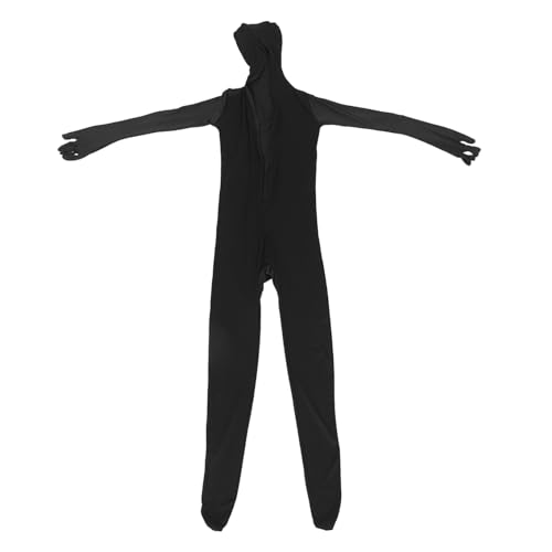 Combinaison ninja invisible noir en spandex extensible pour adulte