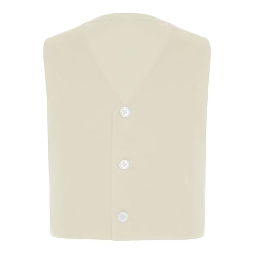 renvena Boys Formal Suit Vest V Neck Sleeveless Single Breasted Dressy Waistcoat for Toddler Kids
