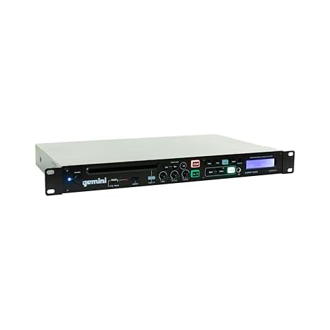 Gemini Sound CDMP-1500 19 Inch Professional/Home Anti Shock Audio Rackmount Single Disc Drive Mountable CD MP3 USB Media Music Player System Input with Remote Cover