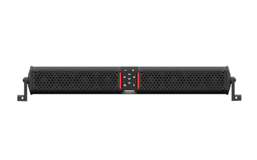 wet sounds STEALTH-XT-8-B Stealth XT 8 Speaker All-in-One Amplified Bluetooth Soundbar with Remote – Black with Slider Brackets and 1.75