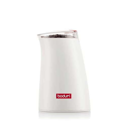 Bodum C-Mill Electric Blade Coffee and Spice Grinder, Stainless Steel Blade, White