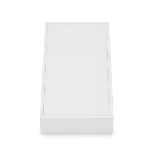 Jewelry Stand Pendant Necklace Drawer Jewelry Organizer Tray White Bracelets Display Holder PU Leather