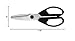 MOJO-HOME Ceramic Scissors Kitchen Utility Office Classroom Cooking Scissors Shears - White Blade/Black Handle