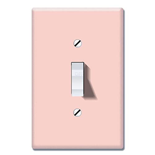 WIRESTER Single Gang Toggle Light Switch Plate/Wall Plate Cover - Solid Pink