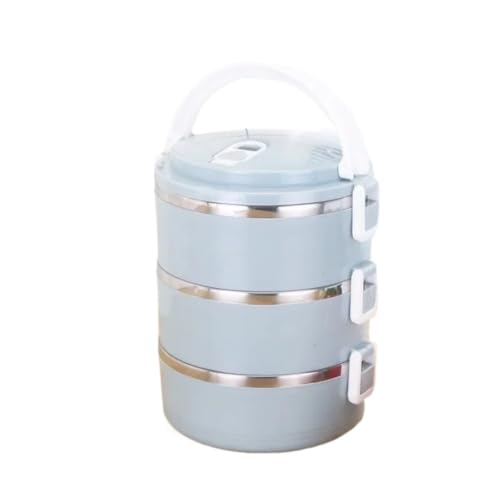 3 Layers Portable Lunch Box Multi-Purpose Bento With Lids Food Container(Blue-3Layers)