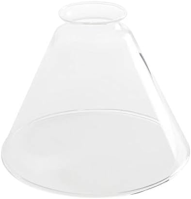 MAGICLULU Handblown Borosilicate Glass Lampshade – Clear Flared Funnel Pendant Light Replacement Cover (24.2cm Diameter)