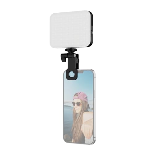 Luz de relleno portátil regulable CRI 95 recargable con pinza para móvil y ordenador