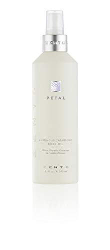 Zents Luminous Cashmere Body Oil (Petal Fragrance) | Moisturizing Body Oil with Vitamin E & Organic Coconut Oil | Softens & Smooths Skin | 8 fl oz