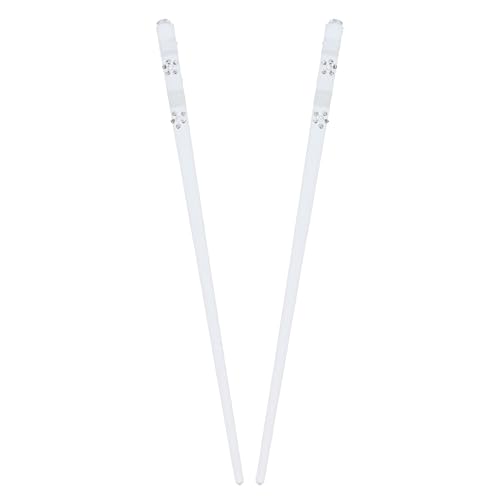 Baguettes à cheveux transparentes ornées d'une fleur de diamant pour offrir