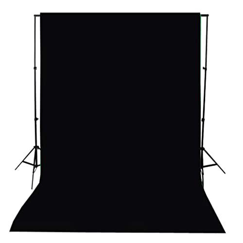 vidaXL Fotostudio Hintergrund 100% Baumwolle Schwarz 3x3 m Hintergrundstoff