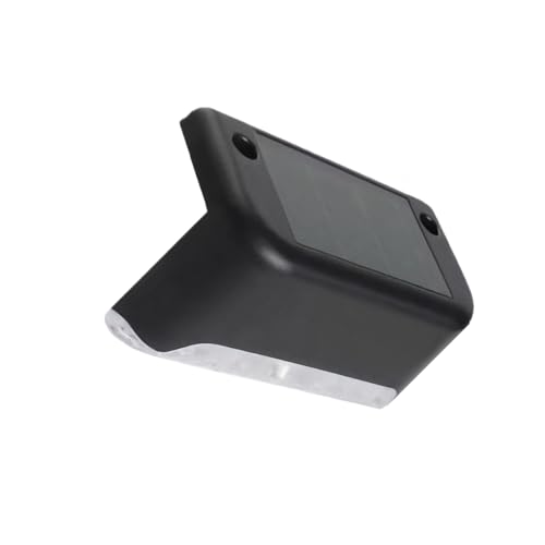 LIXSAZSE 太陽エネルギーライト長期的な LED 階段フェンス照明屋外 ABS 防水中庭ライト装飾, カラフルライトブラック