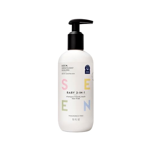 SEEN Baby 2-in-1 Shampoo & Body Wash â€“ Fragrance-Free, Tear-Free & Non-Irritating â€“ Dermatologist-Developed Gentle Cleanser for Sensitive & Eczema-Prone Skin