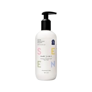 SEEN Baby 2-in-1 Shampoo & Body Wash – Fragrance-Free, Tear-Free & Non-Irritating – Dermatologist-Developed Gentle Cleanser for Sensitive & Eczema-Prone Skin