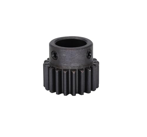 Bevel Gear Pinion Hardware Mechanical Gear 1M-20T Carbon Steel Material Blackening Spur Gear Bore Size 5/6/6.35/7/8/10/12/12.7 Mm Transmission Accessories(6 mm)