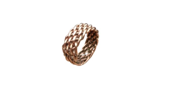 100% Pure Copper Braid ring Band for Men & Women Arthritis Pain Stackable Braied Unique Statement Handmade Woven Rings Jewelry,