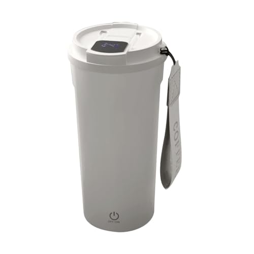 Taza de agitación automática, taza de agitación automática, 400 ml, recargable, magnética, taza agitadora de viaje para el hogar, oficina, viajes, camping, visualización de temperatura, taza