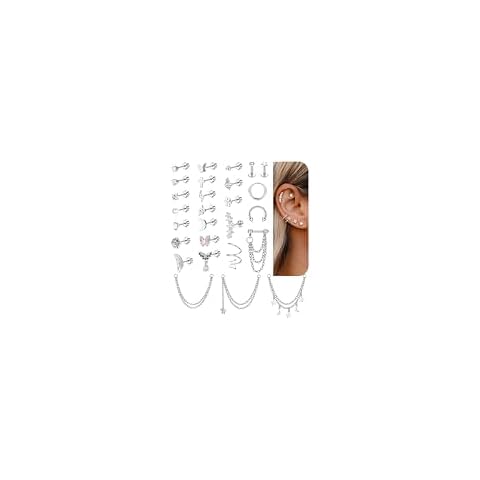 FIOROYAL 27Pcs 16G Cartilage Earrings Set Cover