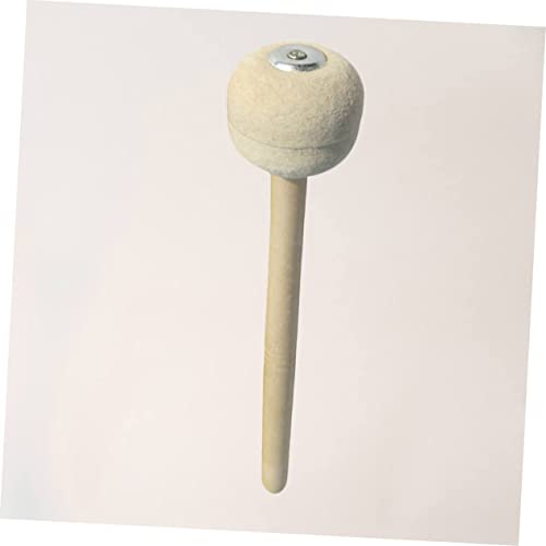 Baqueta para caja Hemoton con punta de fieltro de lana y mango de madera de arce, accesorio duradero para batería y percusión miniatura 2