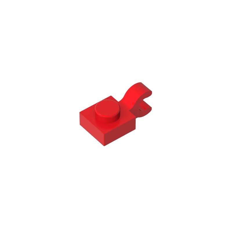 Gobricks 6019 Hinge Plate Plate Special 1x1 with Clip Horizontal [Thick U Clip] 50 Pieces GDS-813 Compatible with Lego Building Blocks Color:Red — image 1