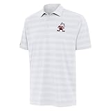 Antigua Men's White Cleveland Browns Brownie Logo Tunnel Polo