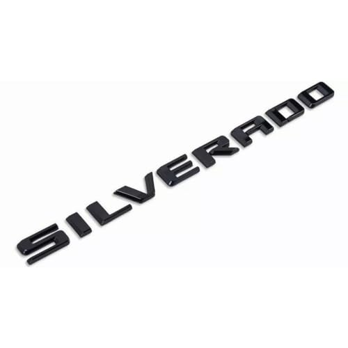 Image of 2019-2025 2pack OEM Nameplate with LTZ Emblem 3D Letters Badge Replacement for Silverado 1500 2500HD 3500HD 86539786 (Glossy Black)
