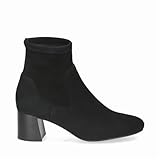 Talon bloc Peter Kaiser Bottines pour femme 75318 en cuir stretch noir suédé