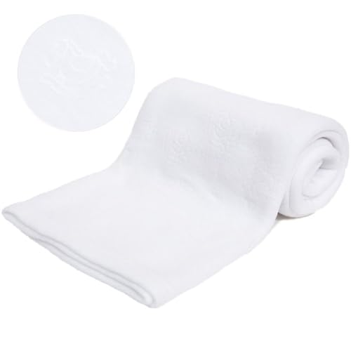 SOHOBABY Manta acogedora para bebé, manta cálida y afelpada con diseño de personajes para bebés o niños pequeños, ideal para cuna, cuna y cochecito, regalo unisex para bebé, 75 x 100 cm (blanco)