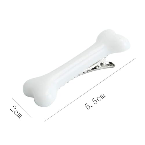 2Pcs White Dog Bone Hair Clips Hairpins Barrette,Punk Personality Women Lovely Hair Band Decoration Design Headwear Hair Clips Clips and Barrettes miniatura 5
