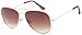 Produktbild styleBREAKER Kinder Pilotenbrille mit Edelstahl Metall Gestell, verspiegelt oder getönt, Fliegerbrille, Sonnenbrille 09020059, Farbe:Gestell Gold/Glas Braun Verlauf