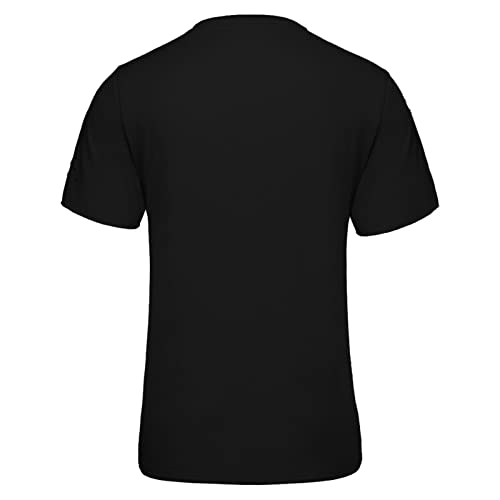 Camiseta de Manga Corta Hombre Color sólido Moda Roto Camisa Verano Cuello Redondo Casual Deportivos Jogging T-Shirt Original Fiesta Tops Cómodo Suelto tee Talla Grande 2025