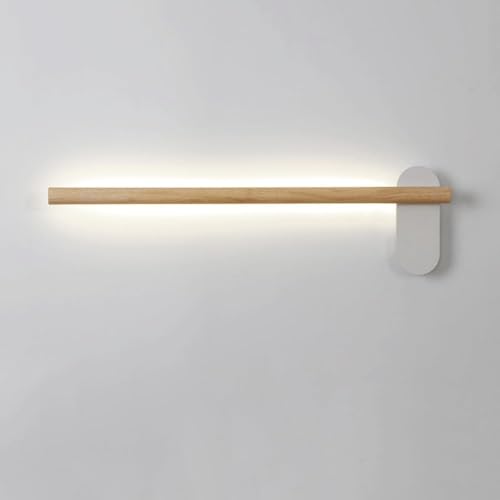 Aplique de pared lineal LED en madera lmpara de tira larga para tocador
