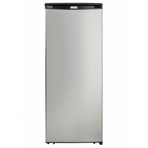 Danby Designer Danby DUFM085A4BSLDD-6 8.5 Cu.Ft. Garage Ready Upright Freezer with 5 Shelves, Mechanical Thermostat and Manual Defrost, Energy Star Rated