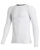 Willit Boys' Compression Shirts Youth Long Sleeve Football Undershirts Kids Baseball Quick Dry Baselayer White M