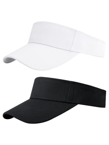 Image of Cooraby Sports Sun Visor Hats Adjustable Sun Visor Caps for Women and Men